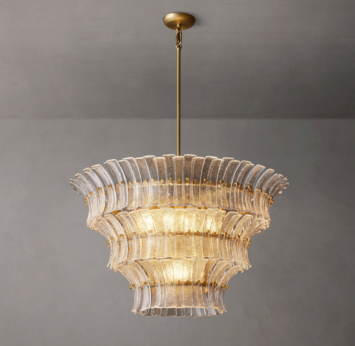 Heritage Romano Clear Glass Round Chandelier, alternate view