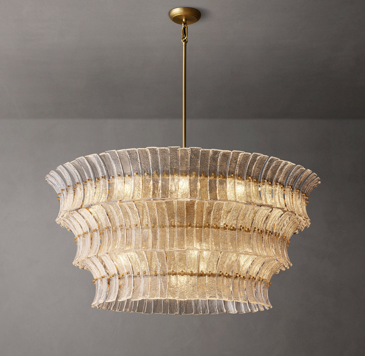 Heritage Romano Clear Glass Round Chandelier, alternate view