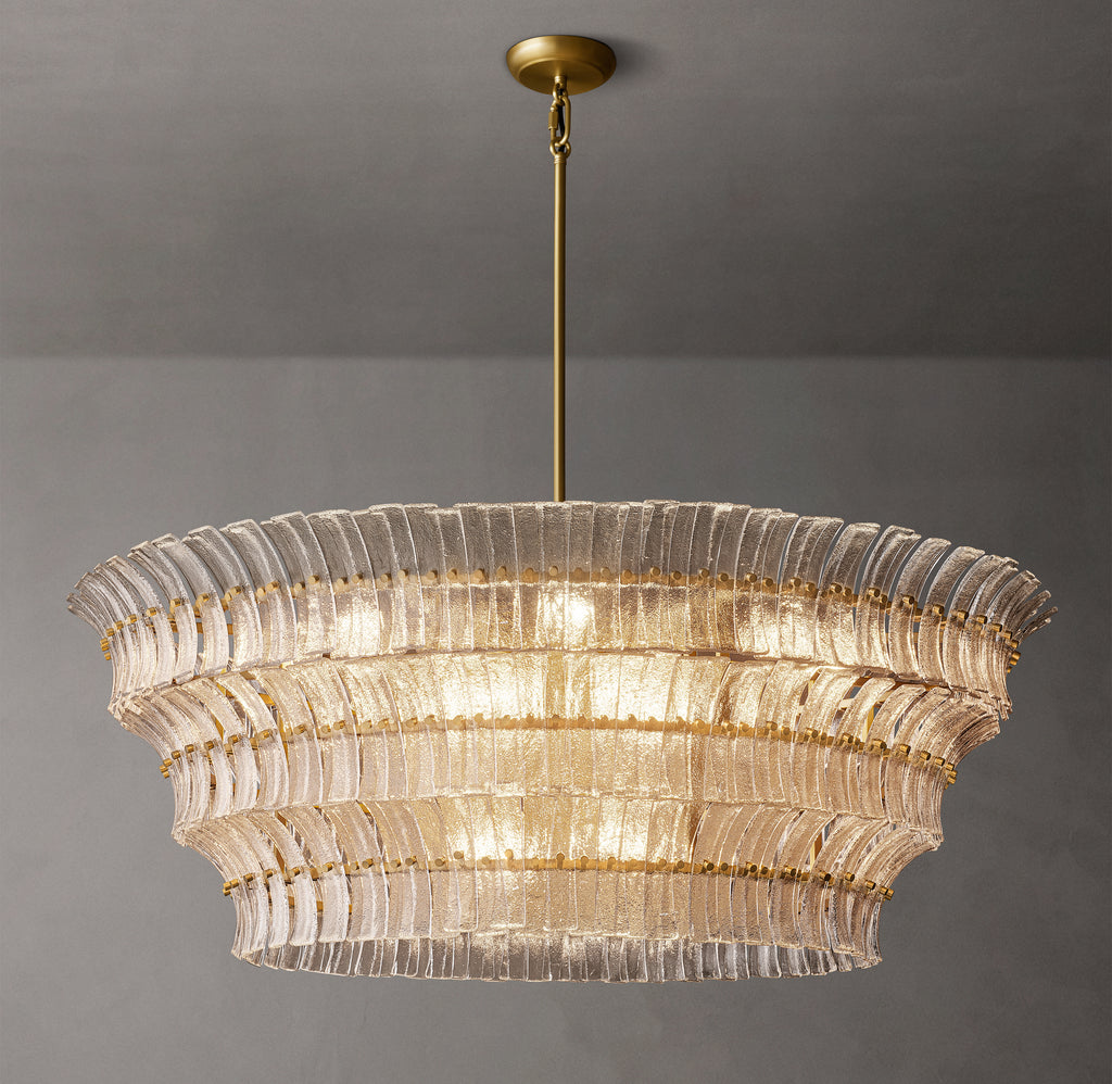 Heritage Romano Clear Glass Round Chandelier, alternate view