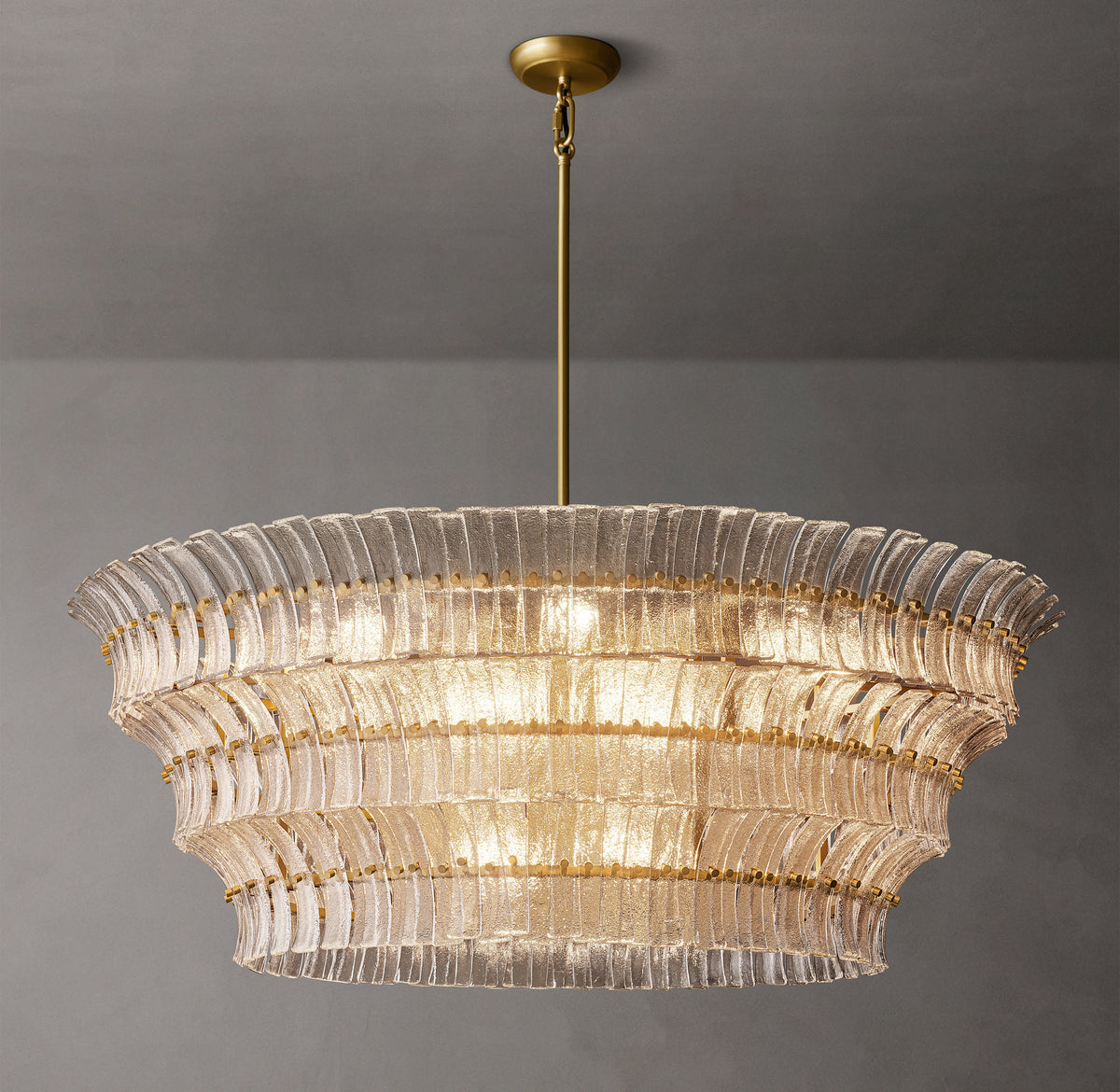 Heritage Romano Clear Glass Round Chandelier, alternate view
