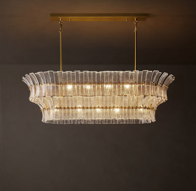 Heritage Romano Clear Glass Linear Chandelier – 54"