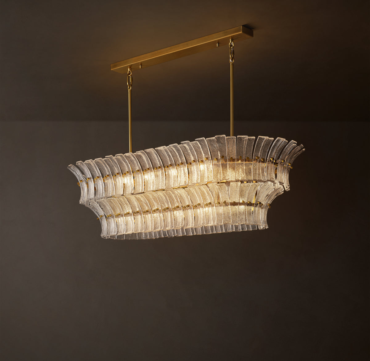 Heritage Romano Clear Glass Linear Chandelier – 54"