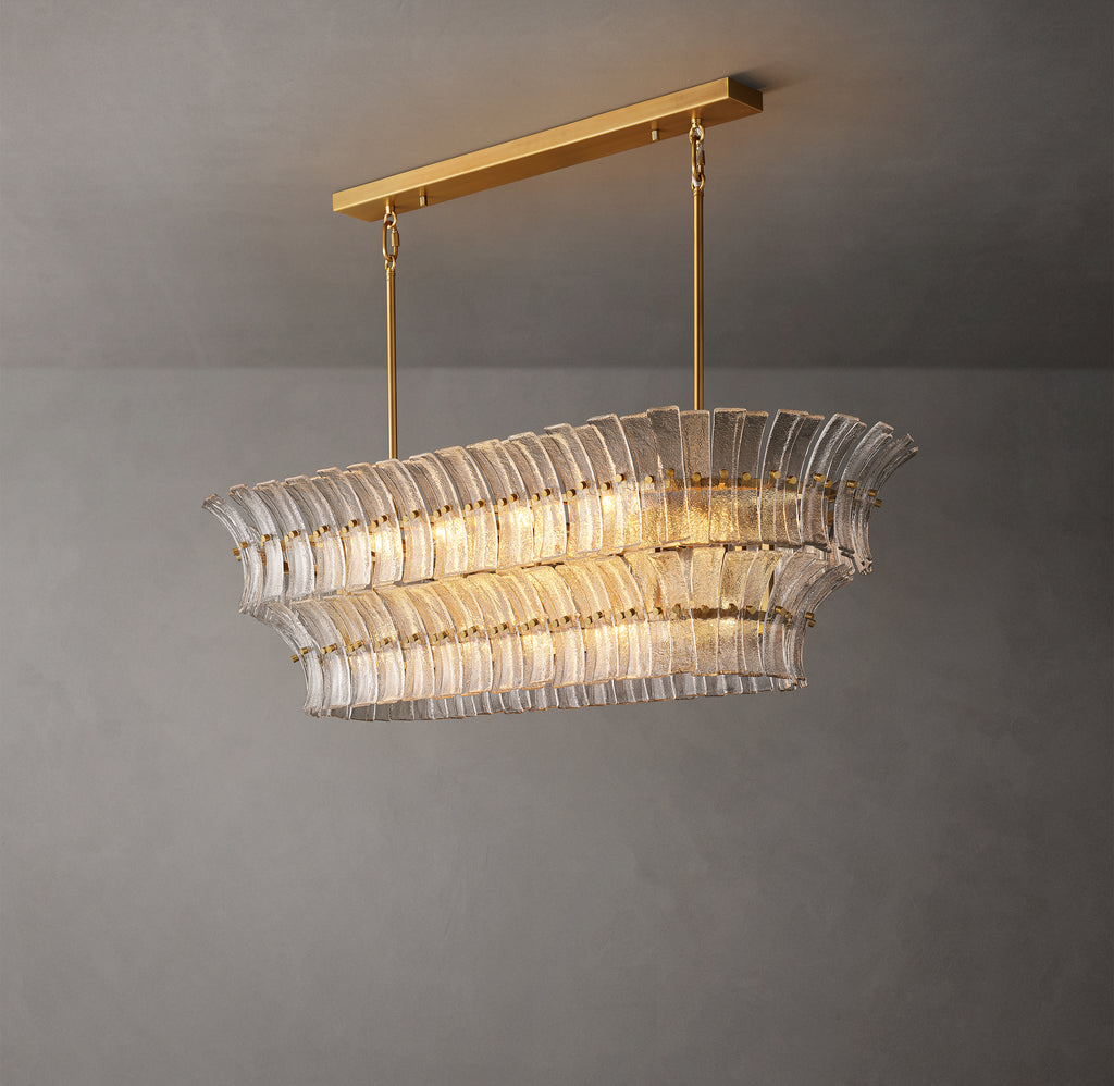 Heritage Romano Clear Glass Linear Chandelier – 54"