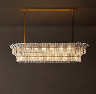 Heritage Romano Clear Glass Linear Chandelier – 72"