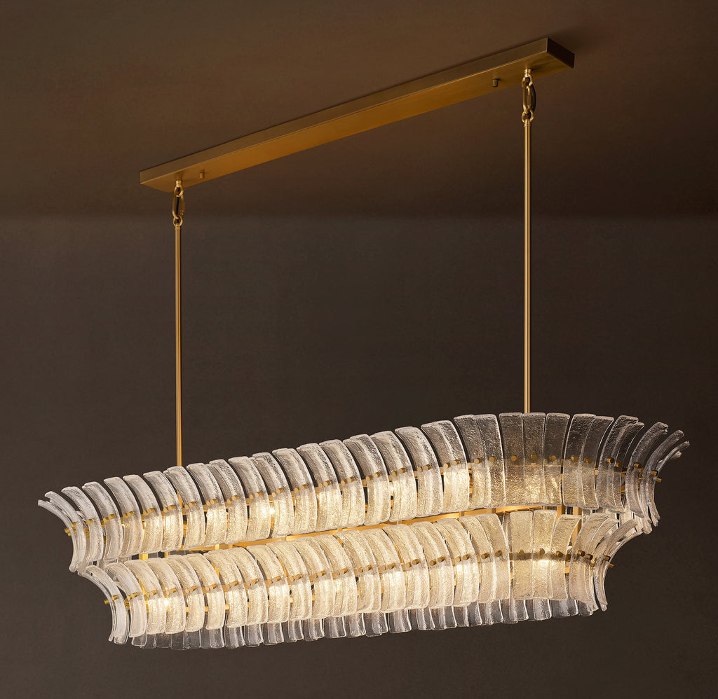 Heritage Romano Clear Glass Linear Chandelier – 72"
