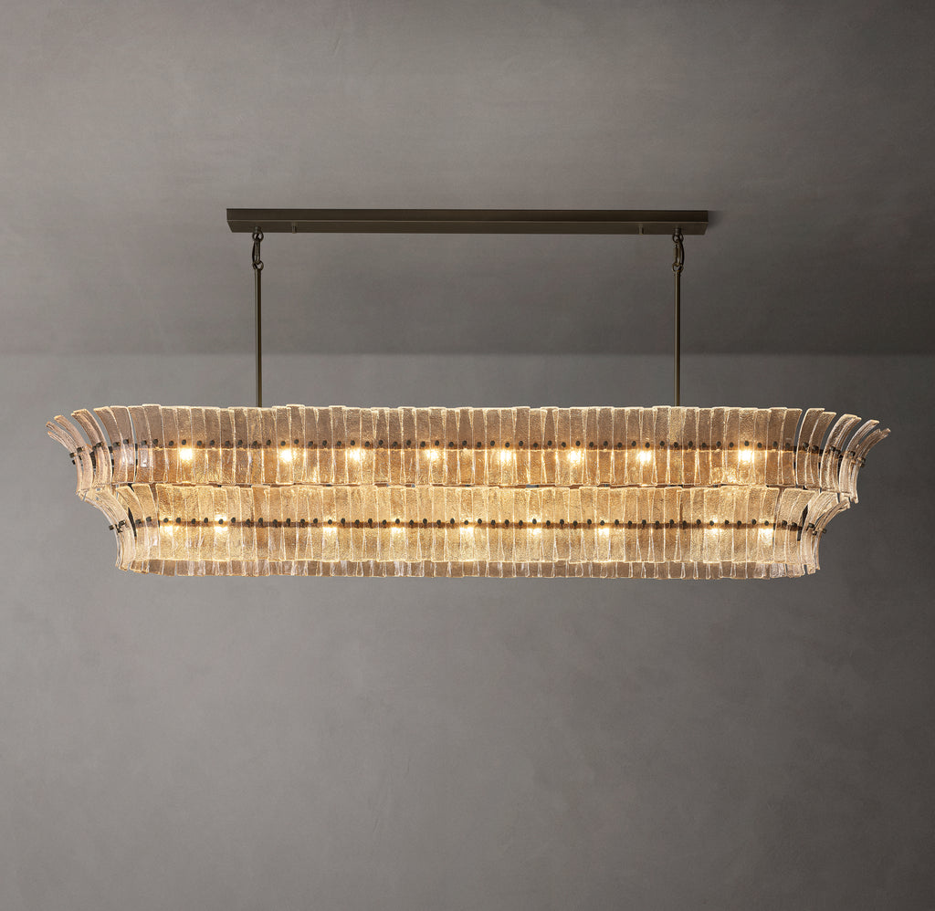 Heritage Romano Clear Glass Linear Chandelier, alternate view