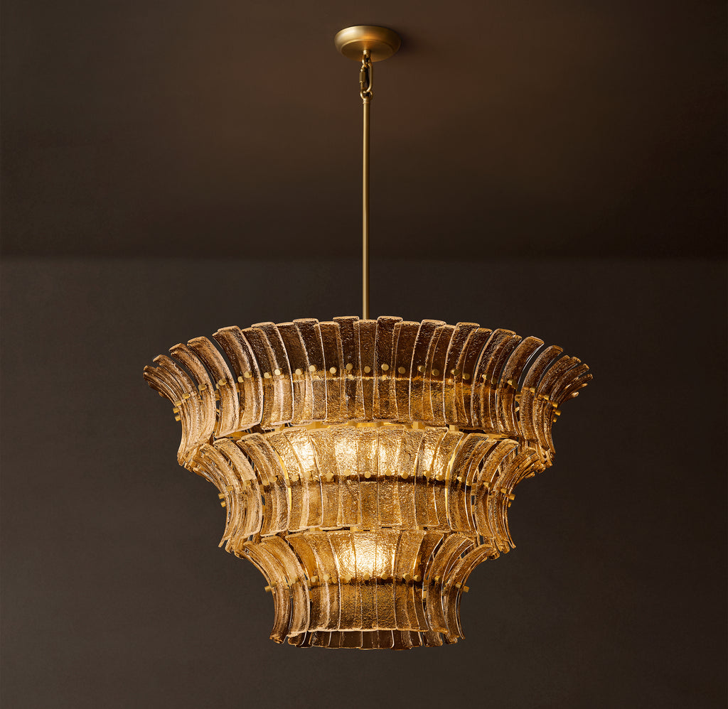 Heritage Romano Smoke Glass Round Chandelier