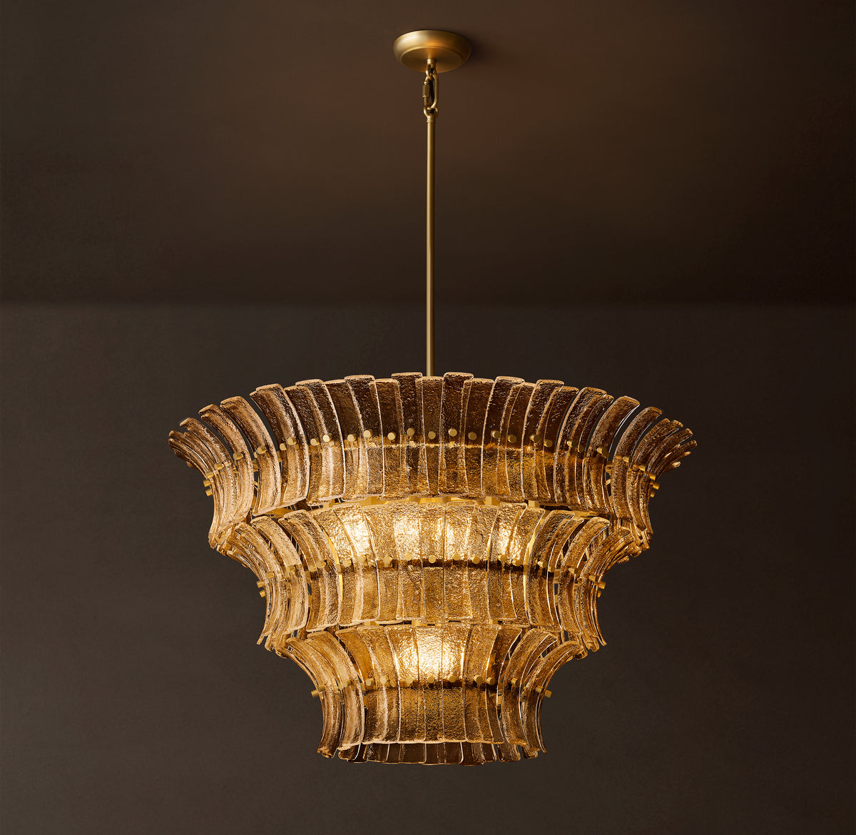 Heritage Romano Smoke Glass Round Chandelier