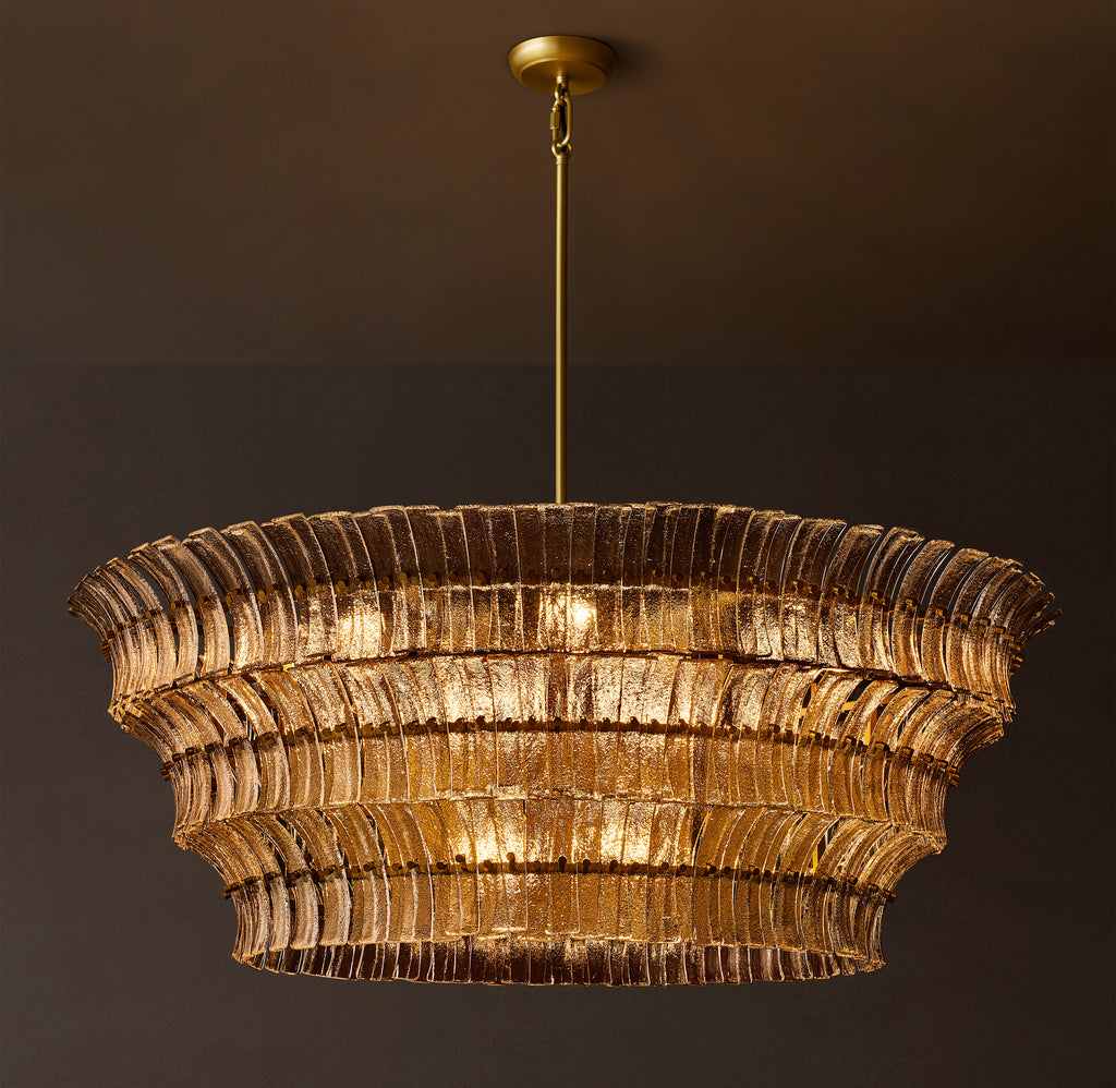 Heritage Romano Smoke Glass Round Chandelier