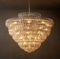 Sculptural Amelia Clear Glass Round Chandelier