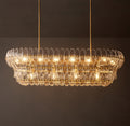 Sculptural Amelia Clear Glass Linear Chandelier