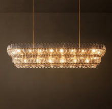 Sculptural Amelia Clear Glass Linear Chandelier – 72"