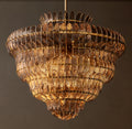Sculptural Amelia Smoke Glass Round Chandelier