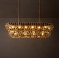 Sculptural Amelia Smoke Glass Linear Chandelier
