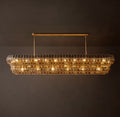 Sculptural Amelia Smoke Glass Linear Chandelier