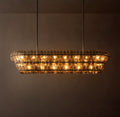 Sculptural Amelia Smoke Glass Linear Chandelier