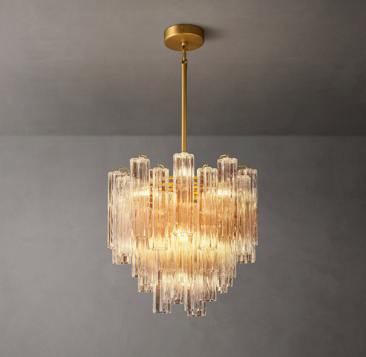 Heritage Tronchi Clear Glass Round Chandelier, alternate view