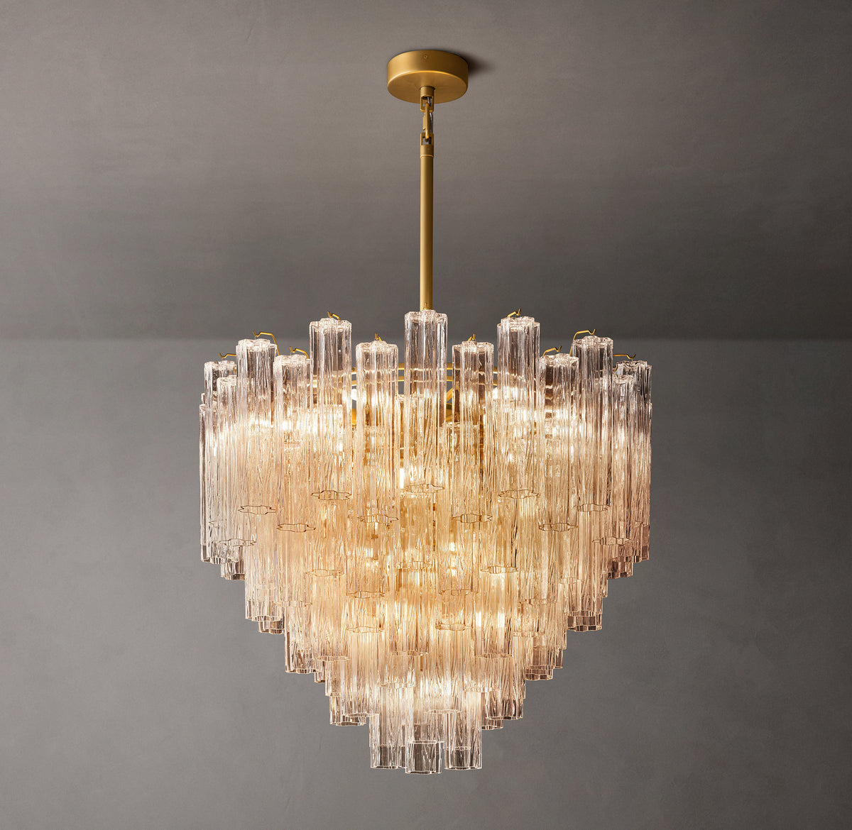 Heritage Tronchi Clear Glass Round Chandelier, alternate view
