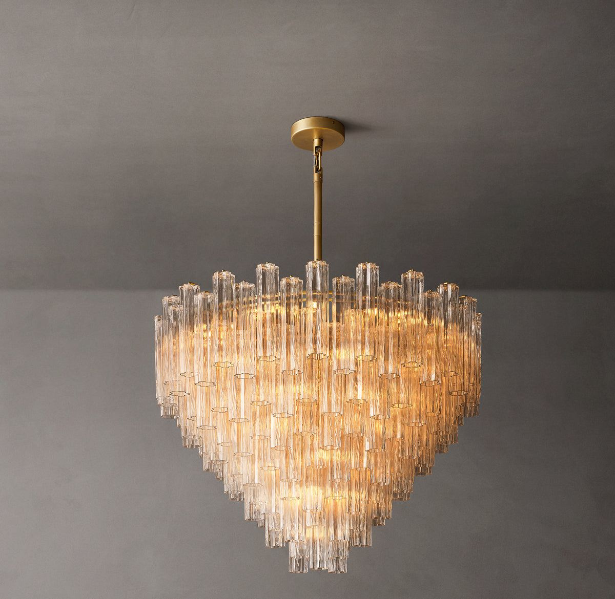 Heritage Tronchi Clear Glass Round Chandelier, alternate view