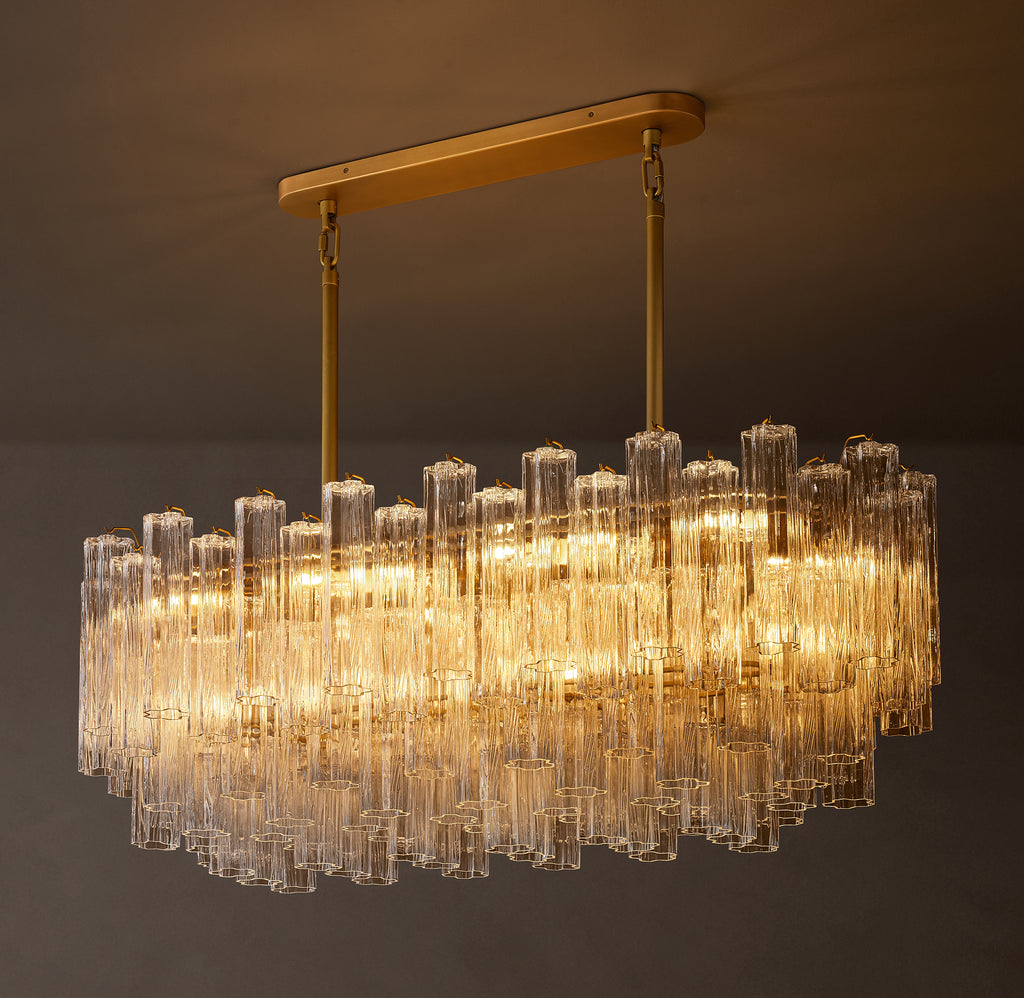 Heritage Tronchi Clear Glass Linear Chandelier
