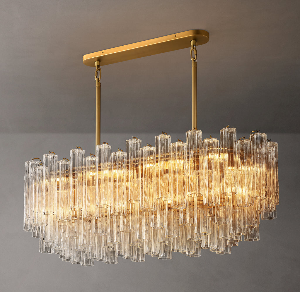 Heritage Tronchi Clear Glass Linear Chandelier