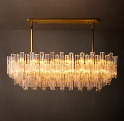 Heritage Tronchi Clear Glass Linear Chandelier
