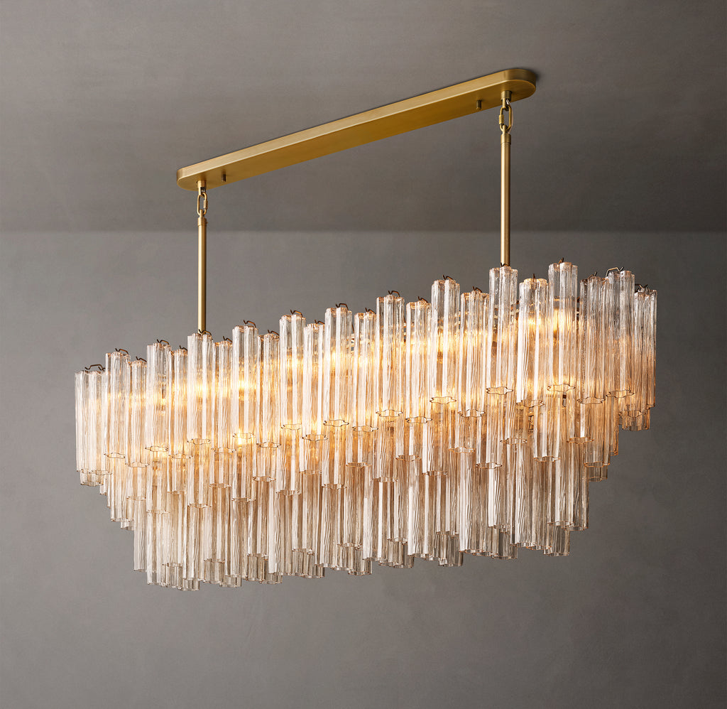 Heritage Tronchi Clear Glass Linear Chandelier