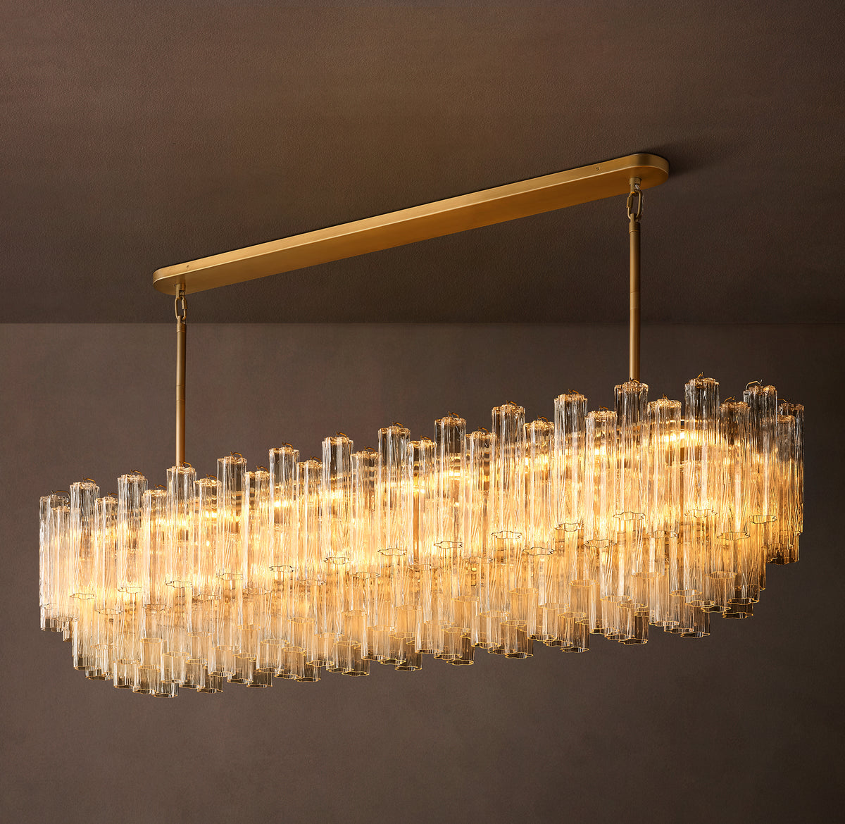 Heritage Tronchi Clear Glass Linear Chandelier