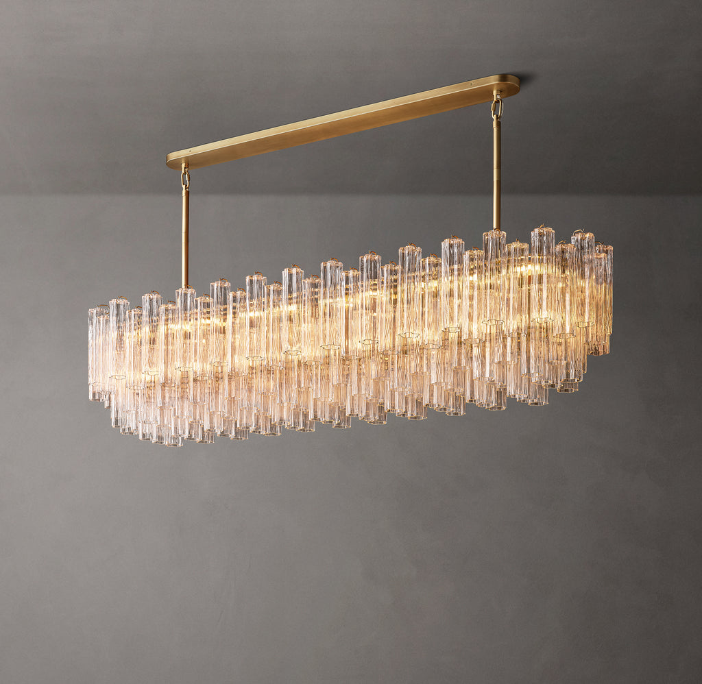 Heritage Tronchi Clear Glass Linear Chandelier