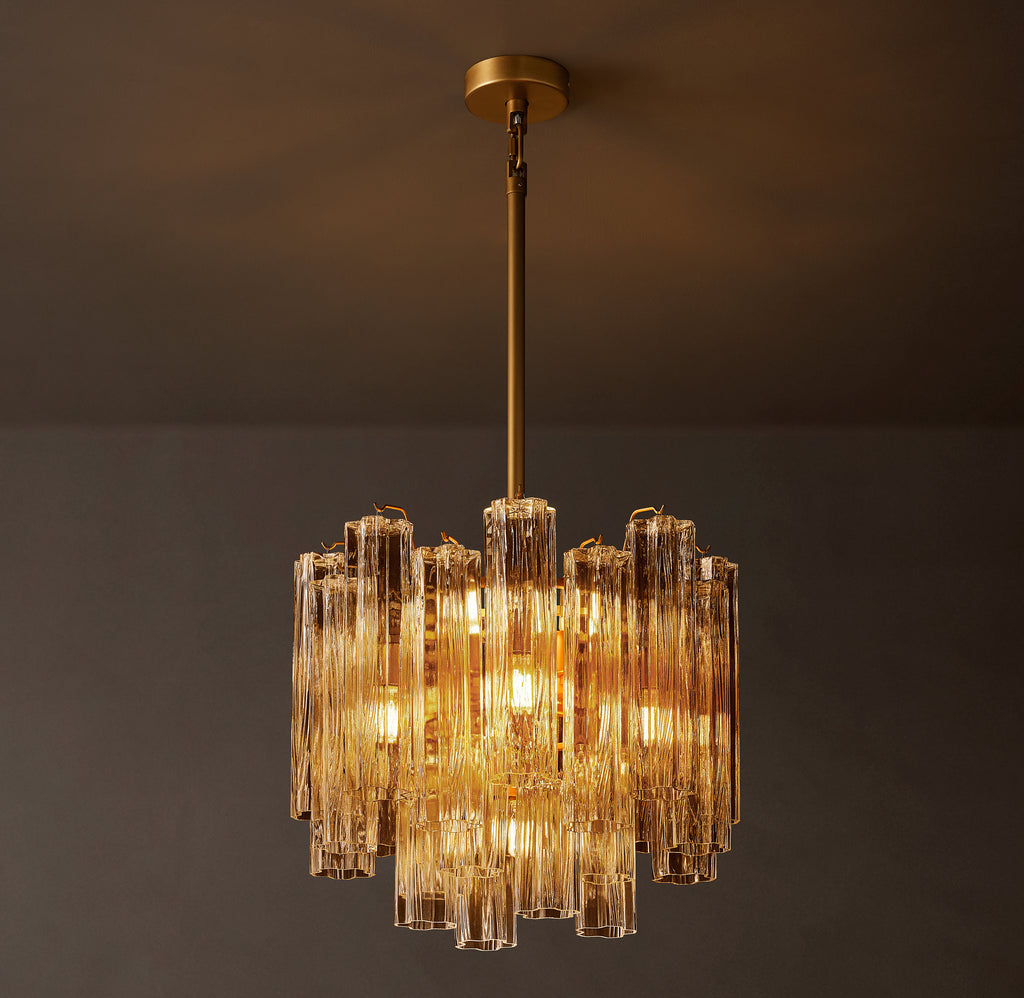 Heritage Tronchi Smoke Glass Round Chandelier