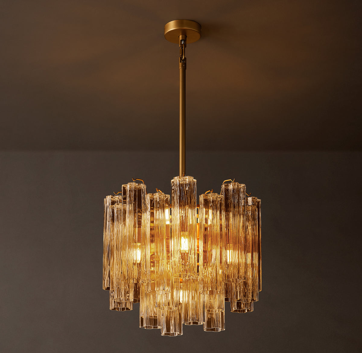 Heritage Tronchi Smoke Glass Round Chandelier