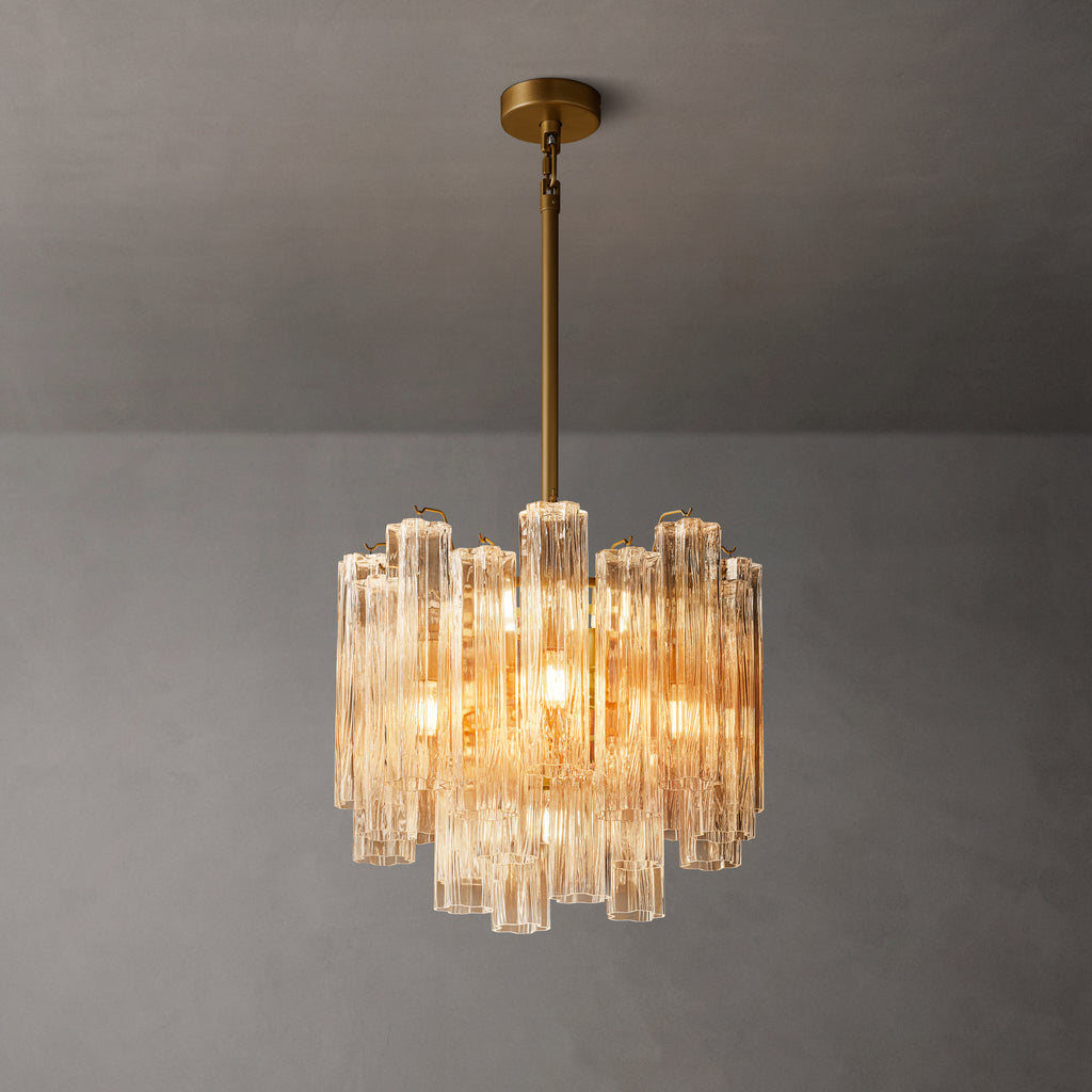 Heritage Tronchi Smoke Glass Round Chandelier, alternate view