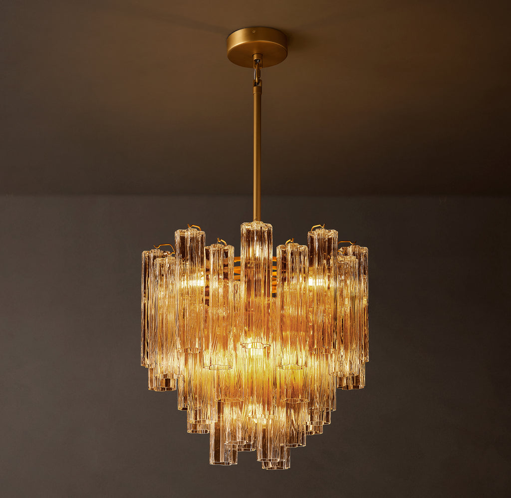 Heritage Tronchi Smoke Glass Round Chandelier