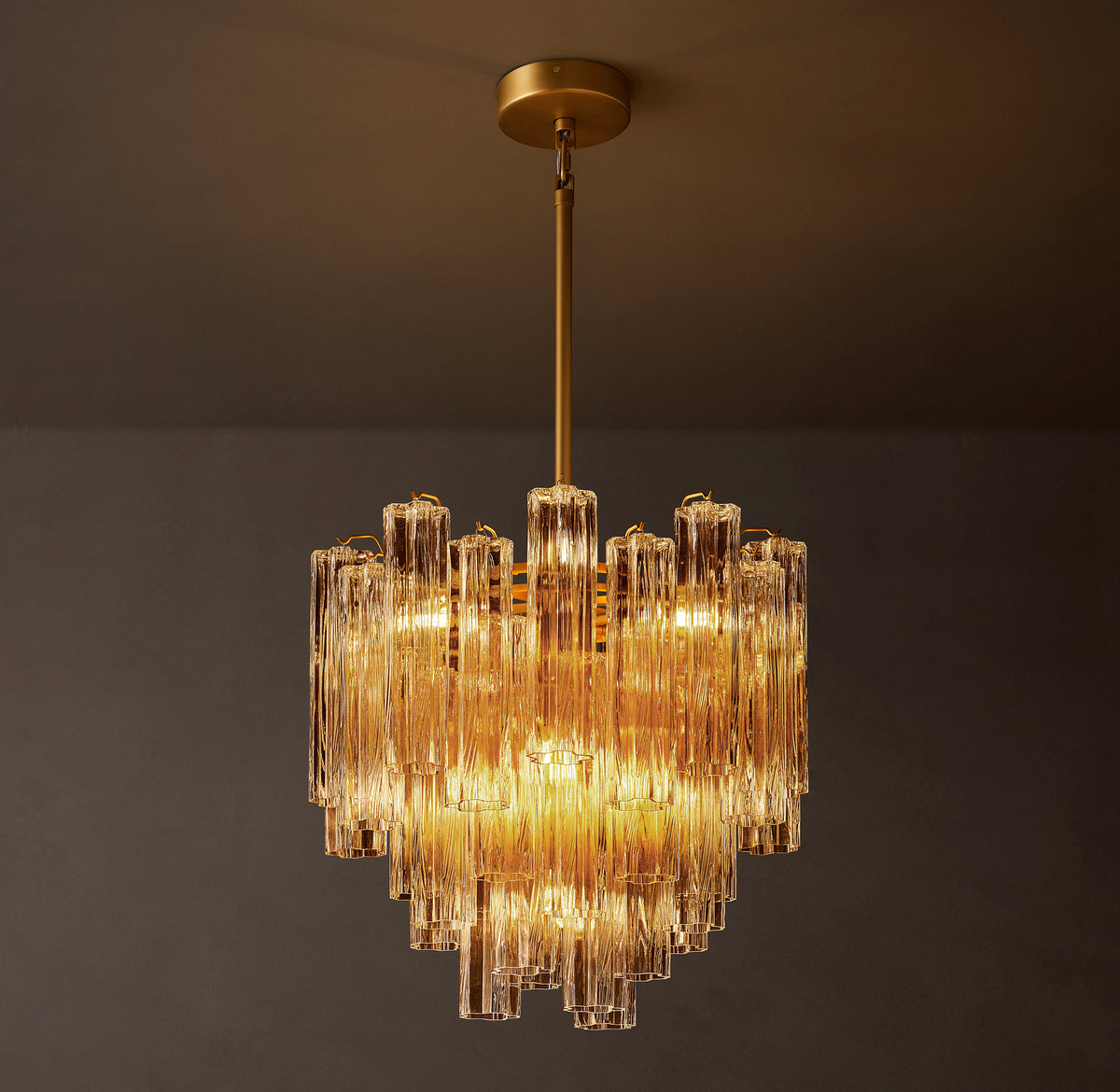 Heritage Tronchi Smoke Glass Round Chandelier
