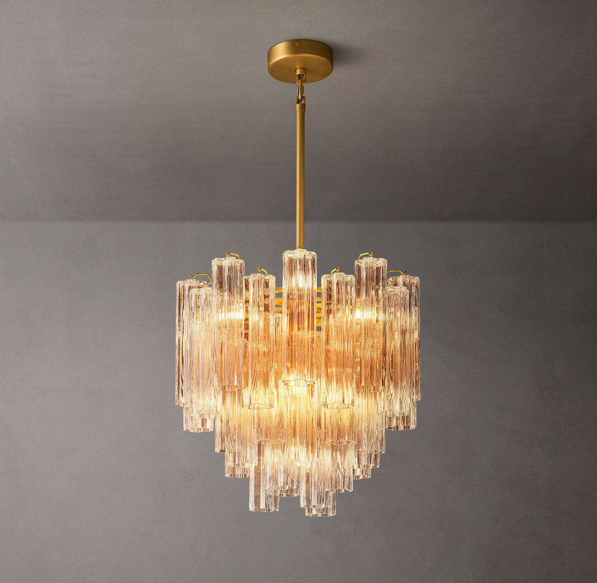 Heritage Tronchi Smoke Glass Round Chandelier, alternate view