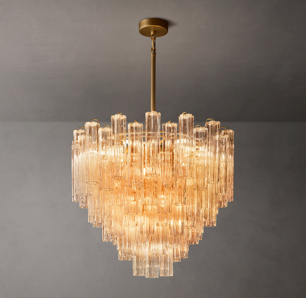Heritage Tronchi Smoke Glass Round Chandelier, alternate view