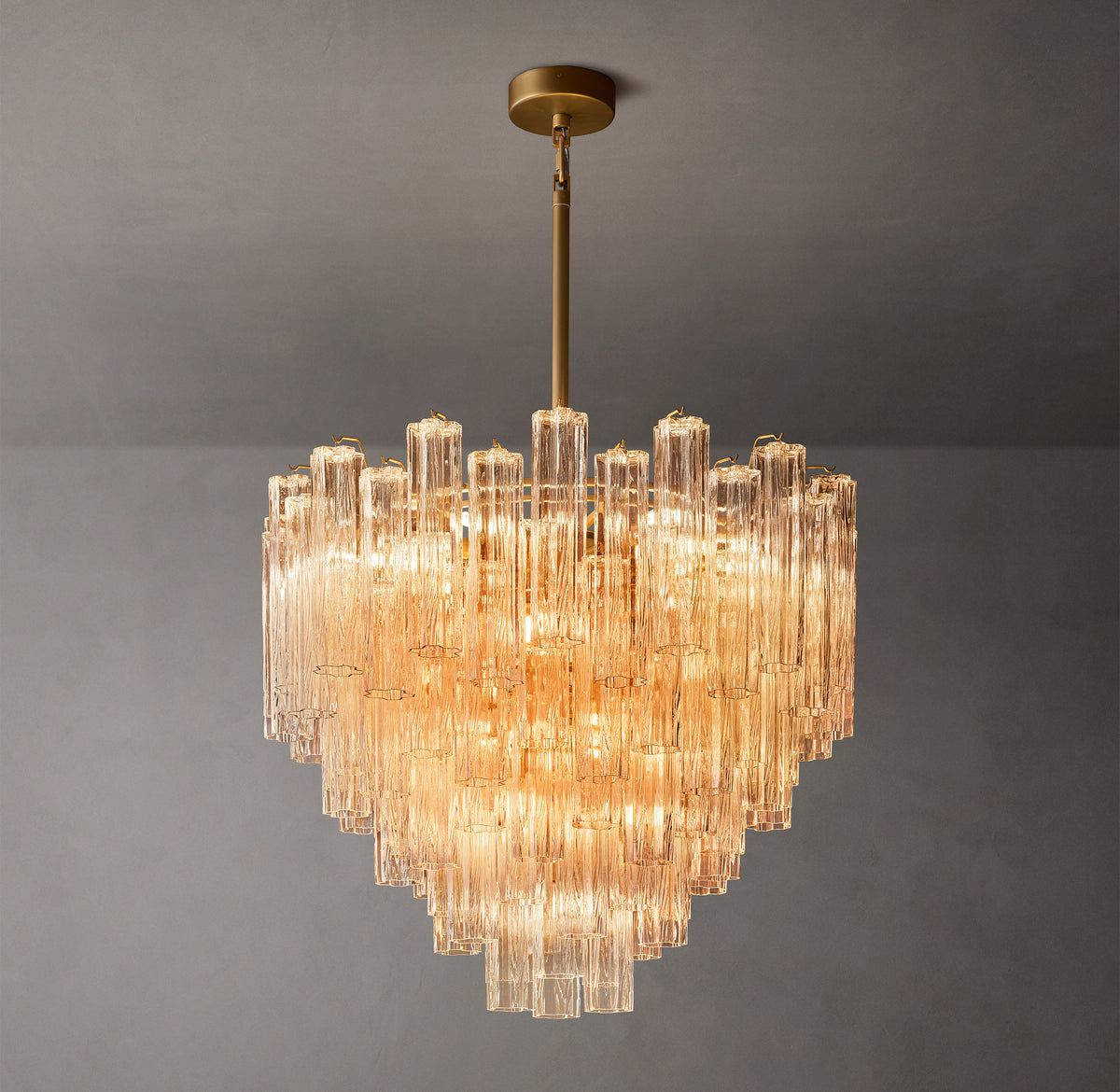 Heritage Tronchi Smoke Glass Round Chandelier, alternate view