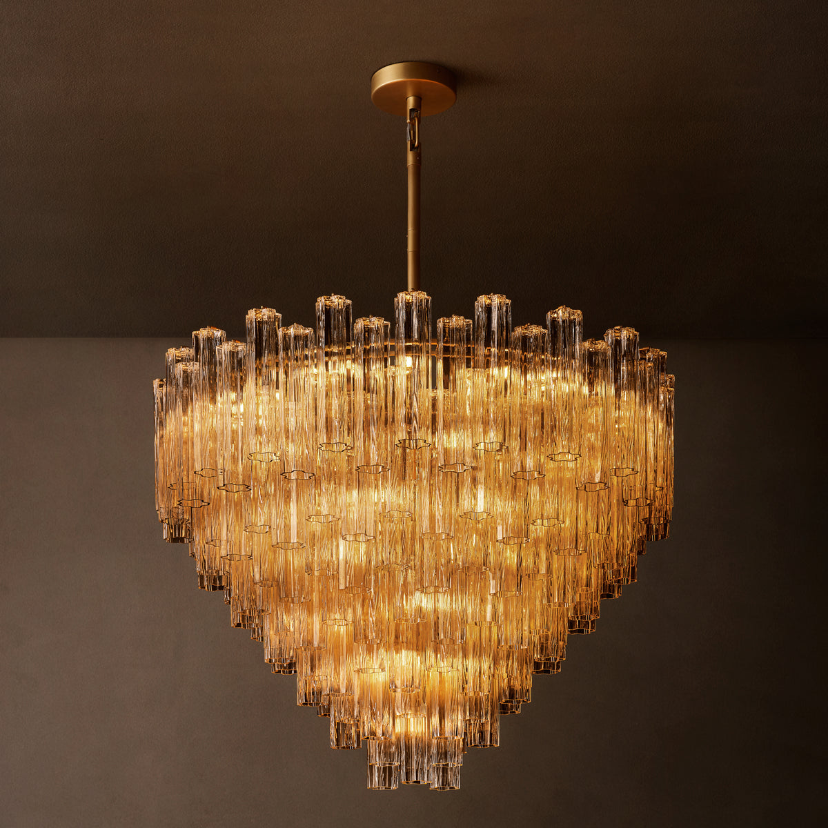 Heritage Tronchi Smoke Glass Round Chandelier