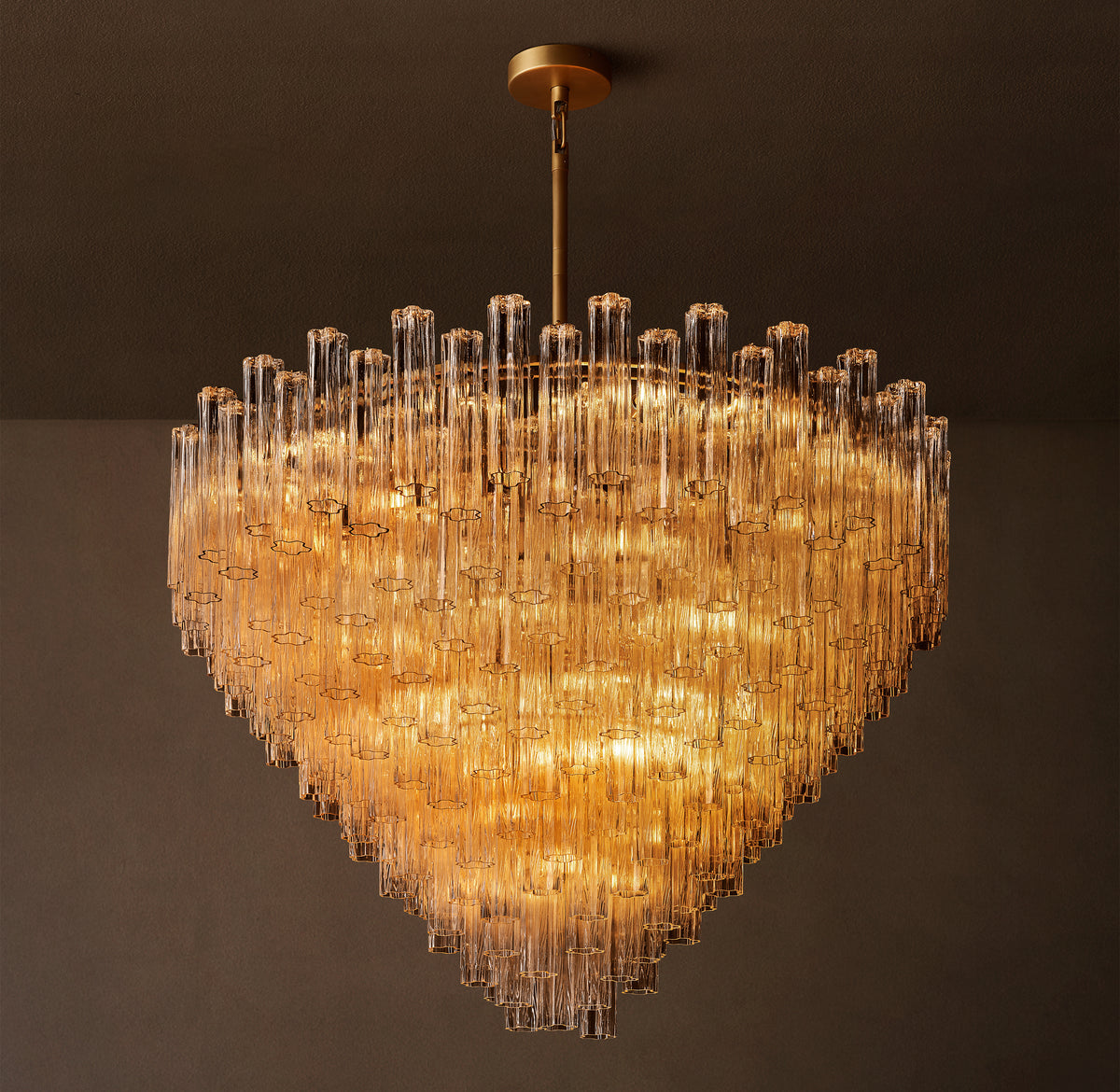 Heritage Tronchi Smoke Glass Round Chandelier