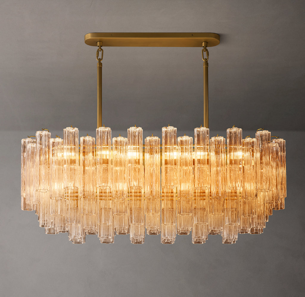 Heritage Tronchi Smoke Glass Linear Chandelier, alternate view