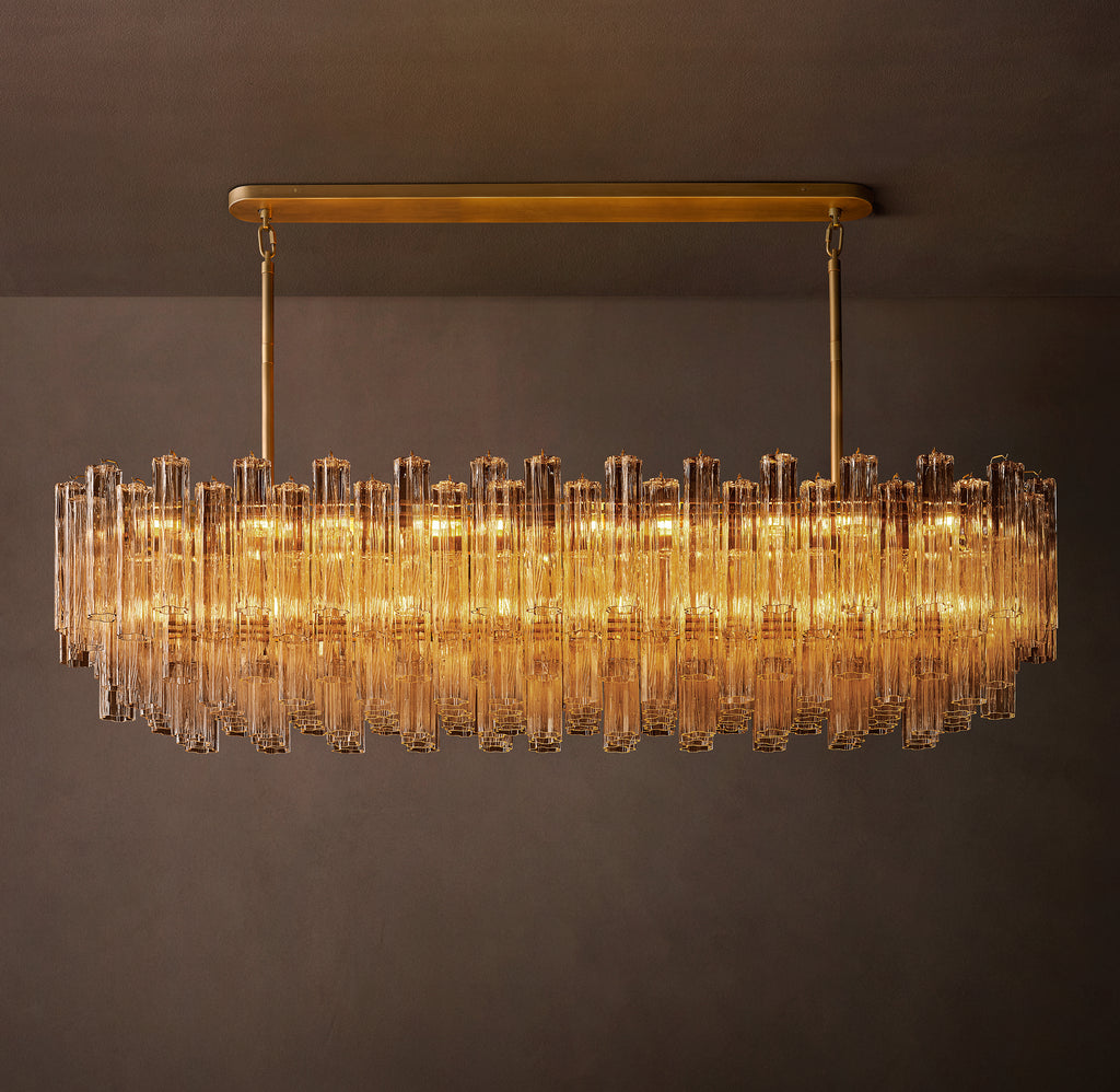 Heritage Tronchi Smoke Glass Linear Chandelier