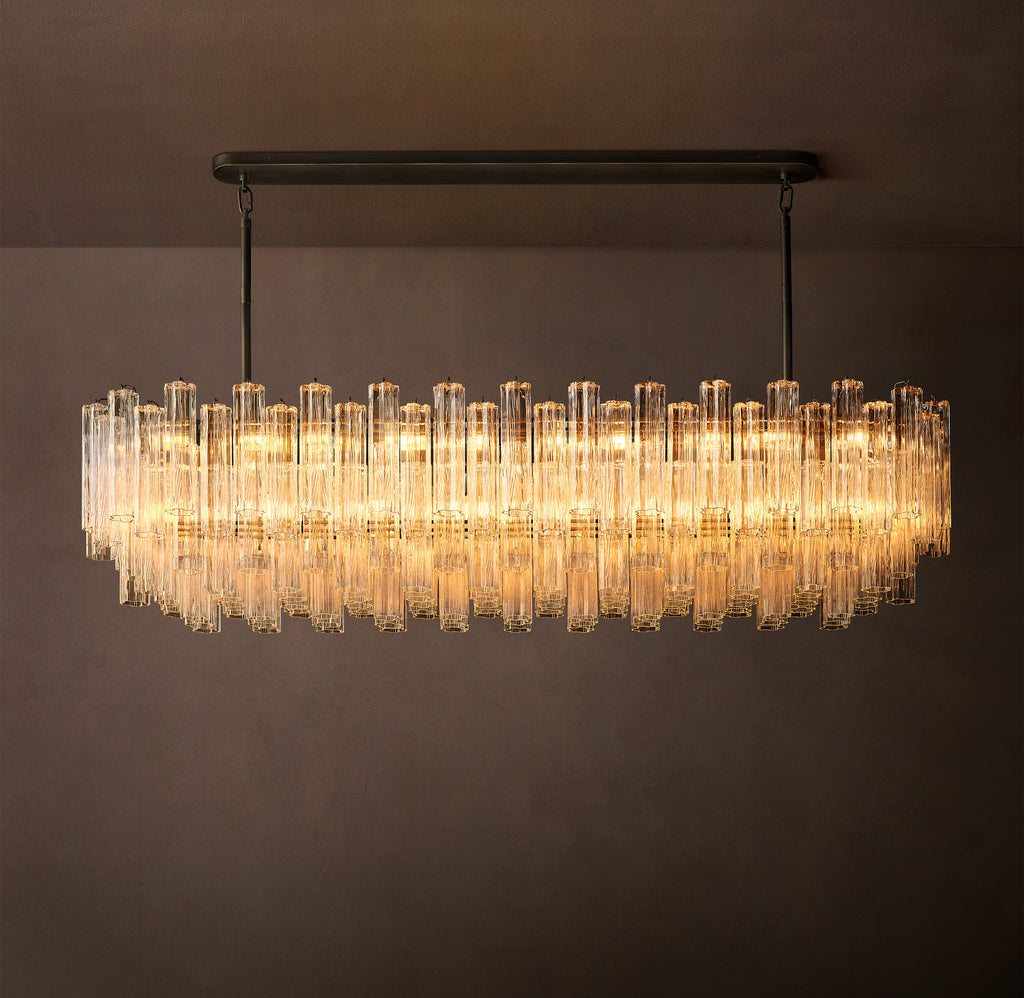 Heritage Tronchi Clear Glass Linear Chandelier