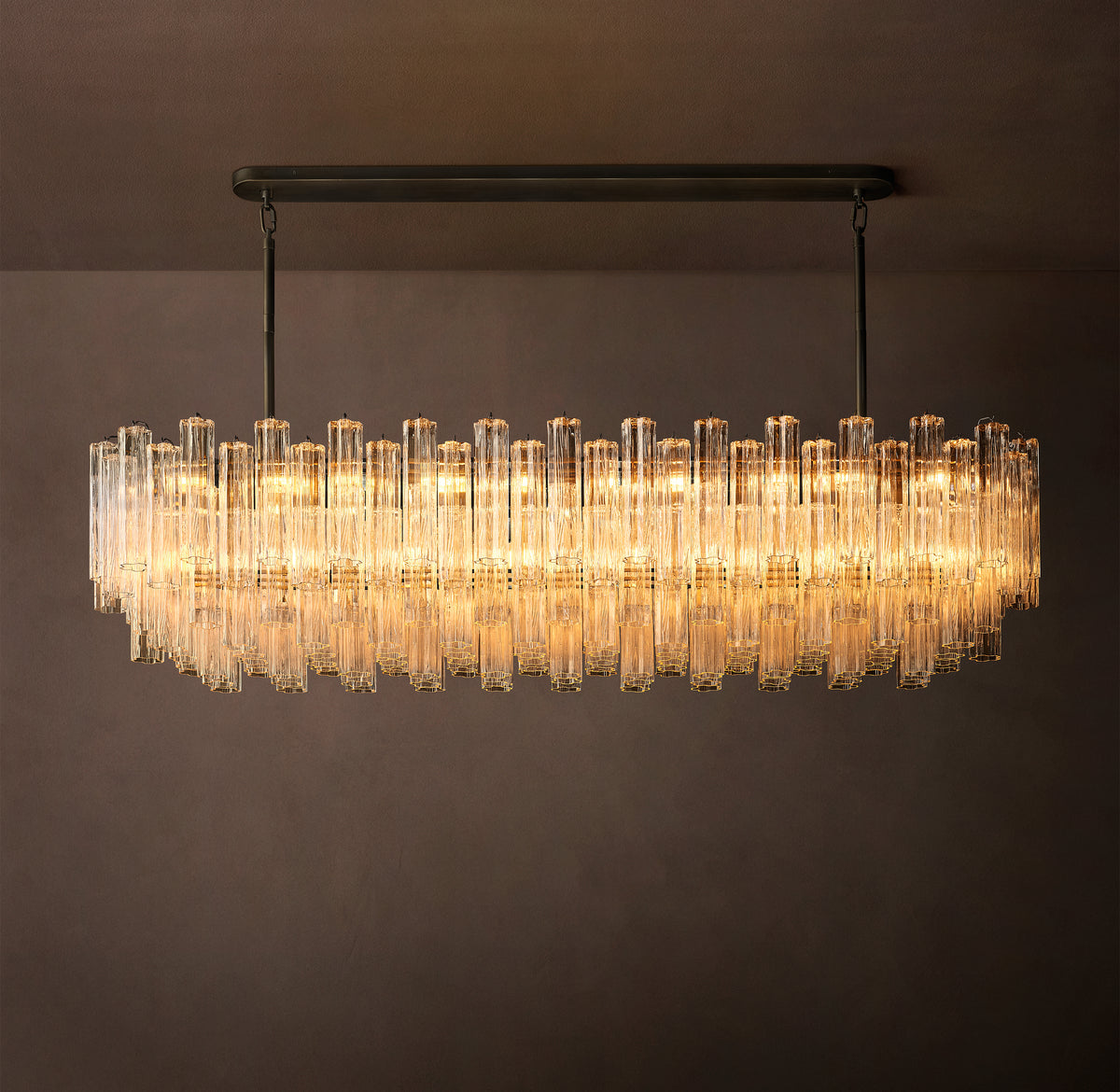 Heritage Tronchi Clear Glass Linear Chandelier