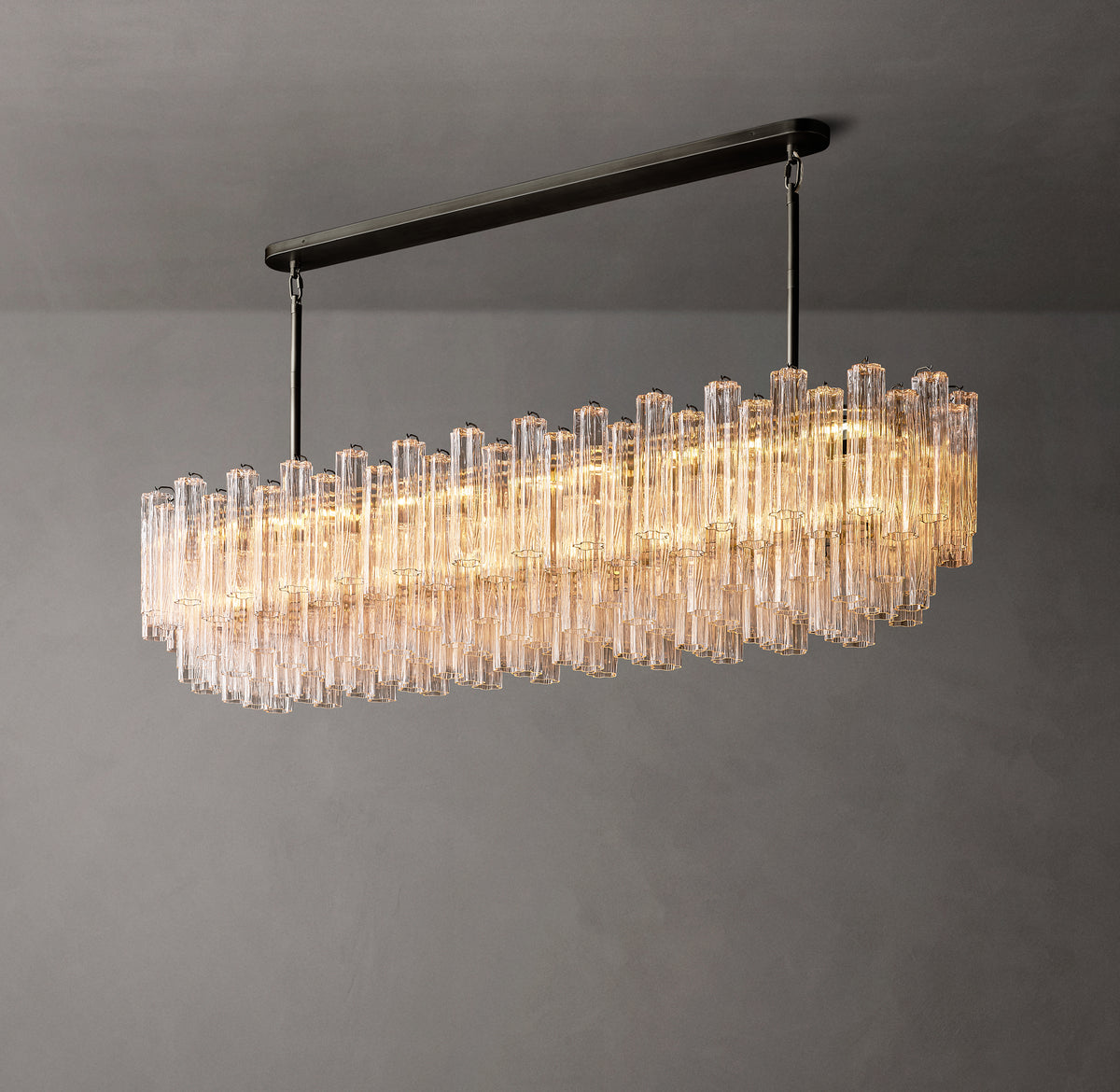 Heritage Tronchi Clear Glass Linear Chandelier