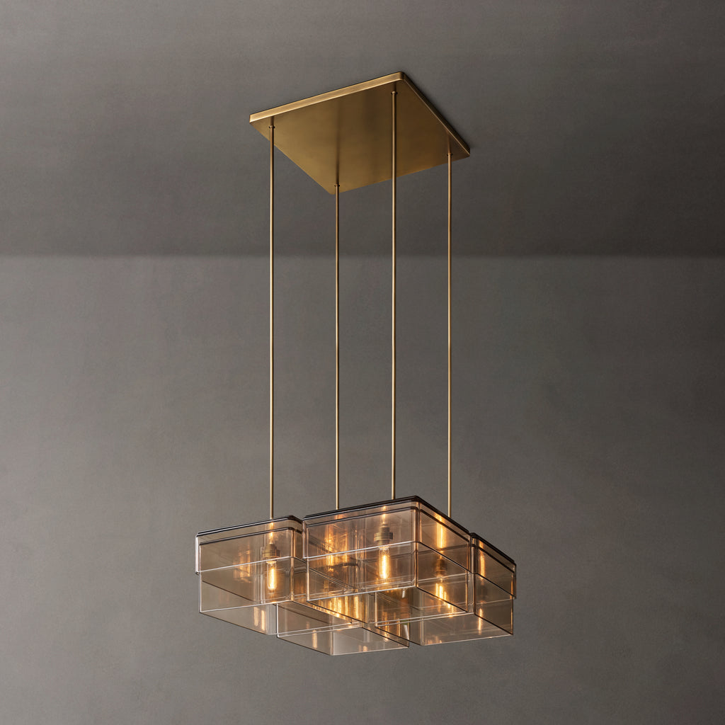 Signature Remy Square Chandelier, alternate view