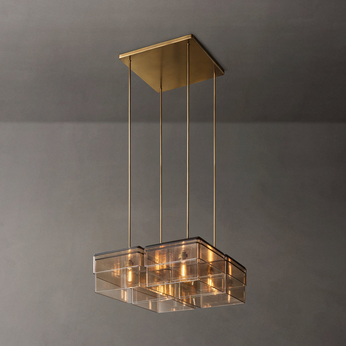 Signature Remy Square Chandelier, alternate view