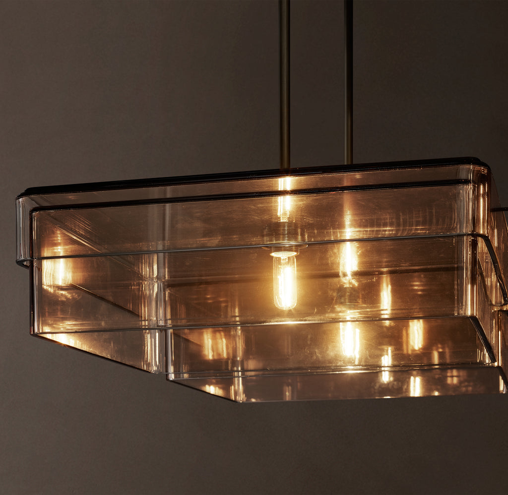 Signature Remy Square Chandelier – 60" Bronze/Smoke