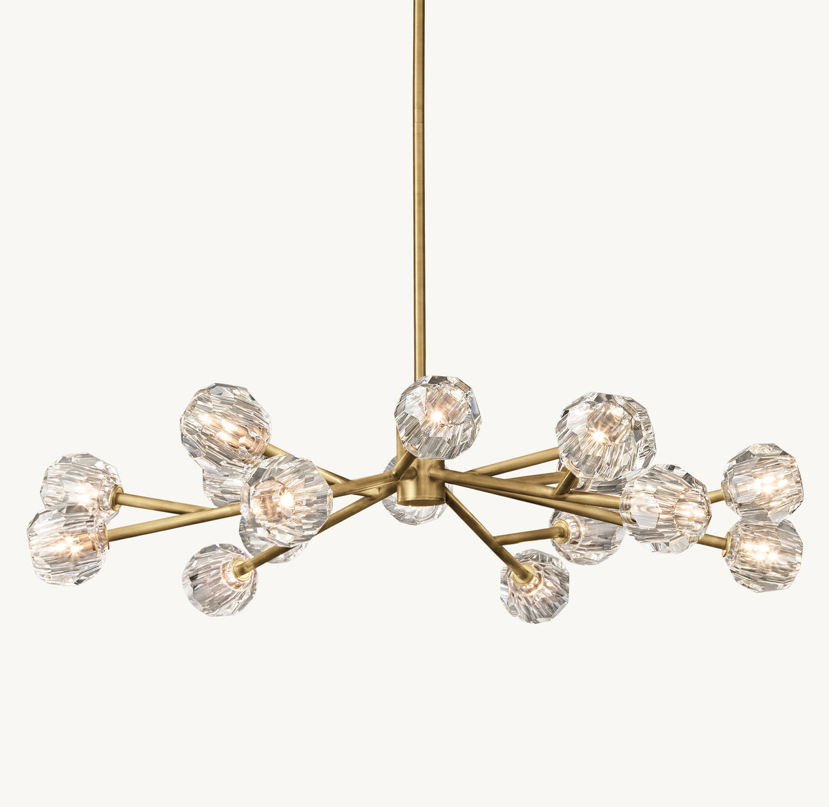 Heritage Boule De Cristal Clear Glass Round Chandelier, alternate view