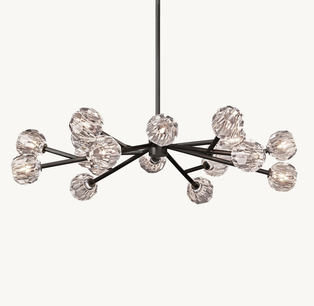 Heritage Boule De Cristal Clear Glass Round Chandelier, alternate view