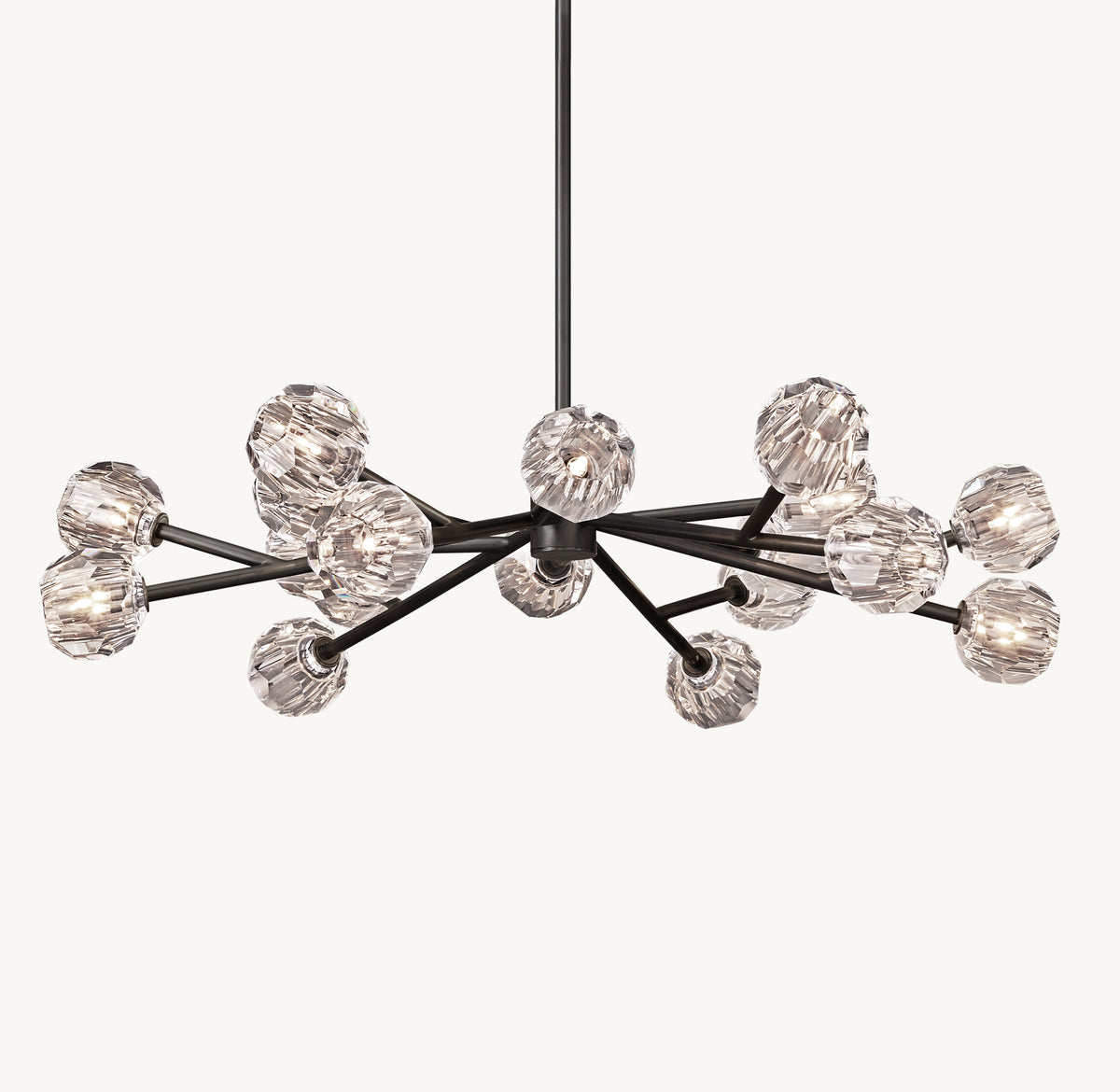 Heritage Boule De Cristal Clear Glass Round Chandelier, alternate view